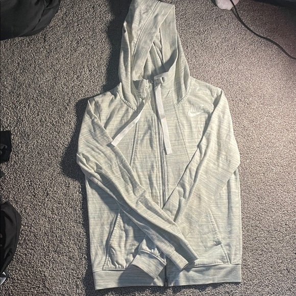Nike Tops - Nike Women's Light Gray Zip-Up Hoodie
